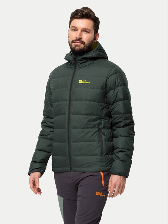Jack Wolfskin Vatovaná bunda Ather Down 1207671 Zelená Regular Fit