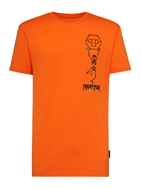 PHILIPP PLEIN PHILIPP PLEIN T-Shirt 30966 Pomarańczowy Regular Fit