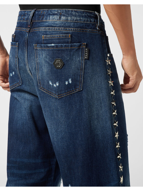 PHILIPP PLEIN PHILIPP PLEIN Jeansy 25875 Niebieski jasny Loose Fit