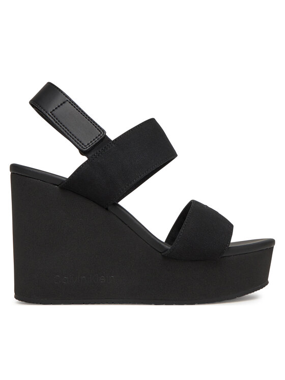 Sandale Calvin Klein Jeans Wedge Sandal Webbing In YW0YW01790 Negru