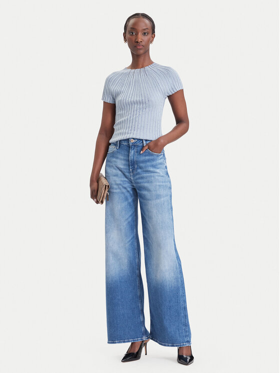 Guess Guess Blusa W6YR31 Z1023 Blu Slim Fit