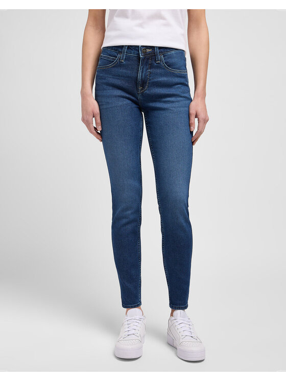 Lee Lee Jeansy HIGH RISE SKINNY Niebieski Slim Fit