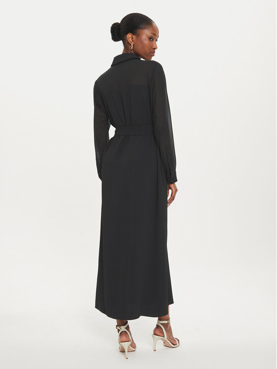 Marella Marella Rochie tip cămașă Uruguay 2423226113 Negru Regular Fit