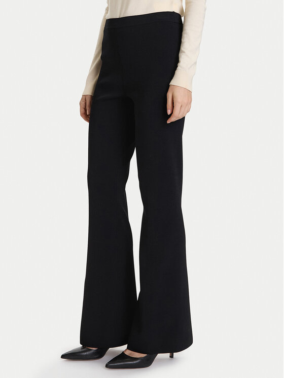 TWINSET TWINSET Hlače iz tkanine 252TP3206 Črna Flare Fit