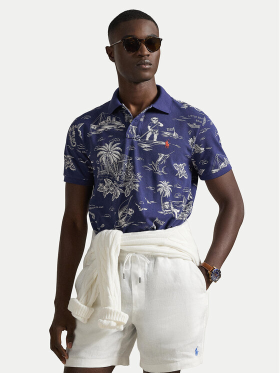 Polo Ralph Lauren Męskie Polo, rozmiar L, Grantowe, 710B13971001