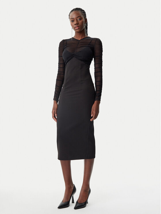 Patrizia Pepe Patrizia Pepe Kokteilinė suknelė 8A1463/A375-K103 Juoda Regular Fit