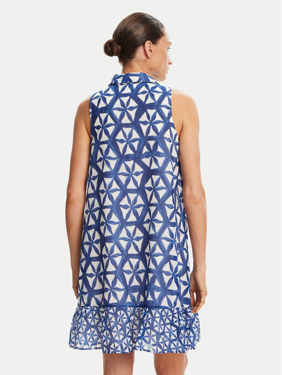Iconique Iconique Літня сукня IC25-085 Голубий Regular Fit