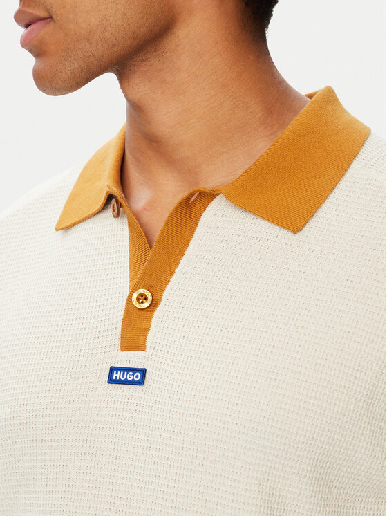 HUGO HUGO Poloshirt Siablo 50564218 Creme Relaxed Fit