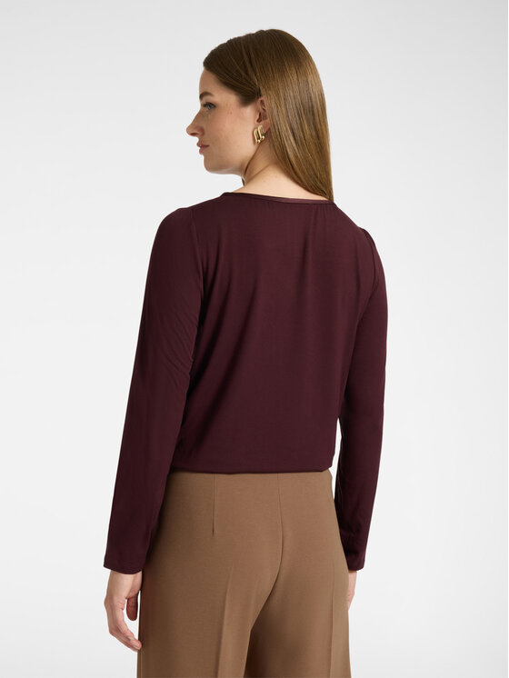 Elena Mirò Elena Mirò T-Shirt G057Z000708N039 Bordowy Regular Fit