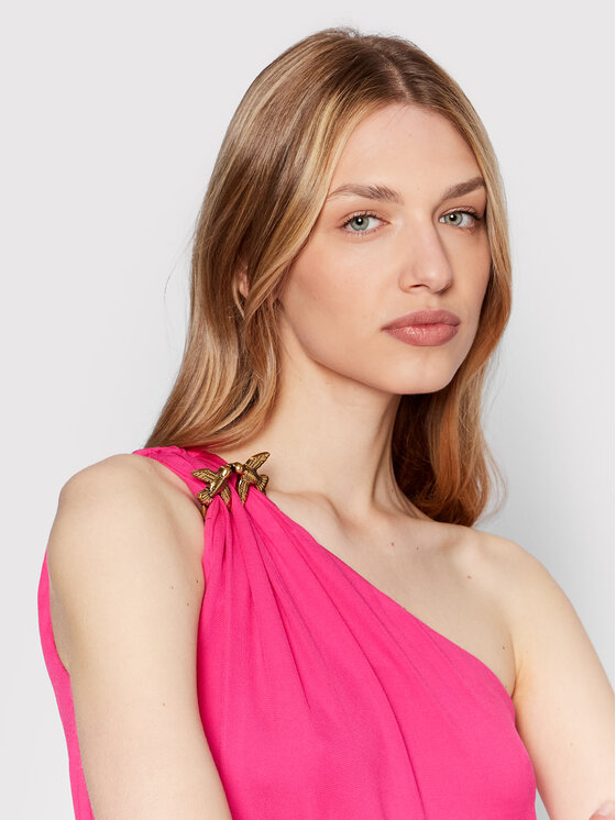 PINKO Pinko Sukienka koktajlowa Alagna 1G17DU Y7SC Różowy Slim Fit