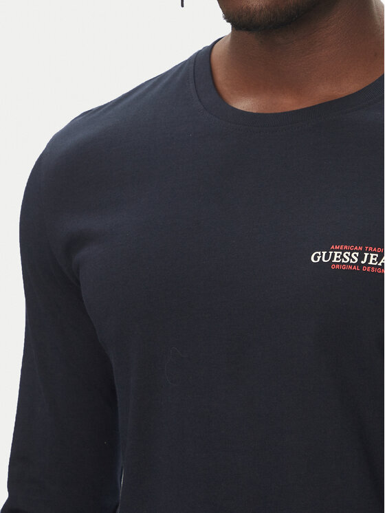 Guess Jeans Guess Jeans Longsleeve M4YI54 K8HM0 Granatowy Regular Fit