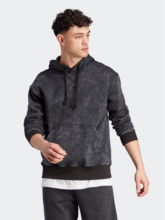 adidas Bluză ALL SZN Garment-Wash IJ6929 Negru Loose Fit