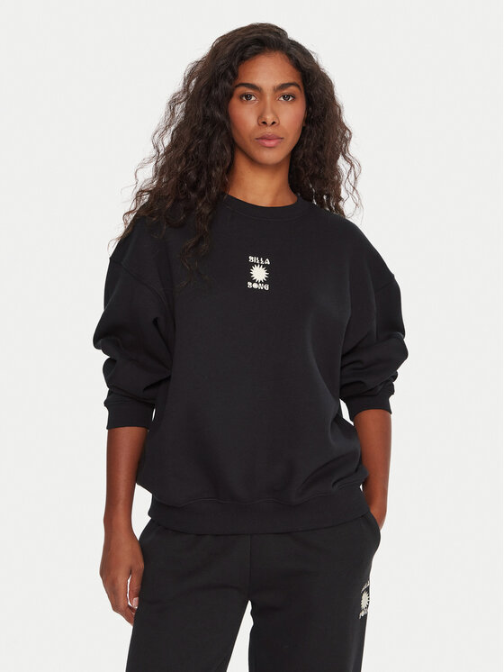 Billabong Mikina So Sunny EBJFT00155 Čierna Oversize