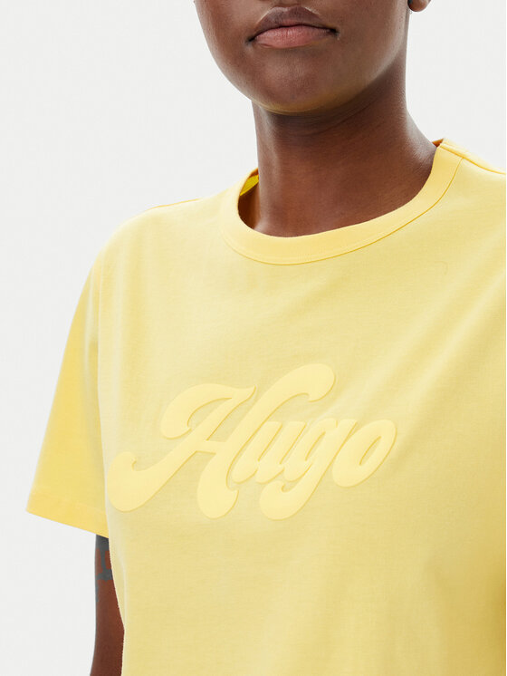 HUGO HUGO Тишърт Damacia_4 50539101 Жълт Regular Fit
