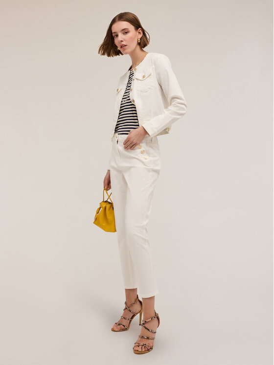 Motivi Motivi Giacca di transizione R707Q001017N011 Bianco Regular Fit