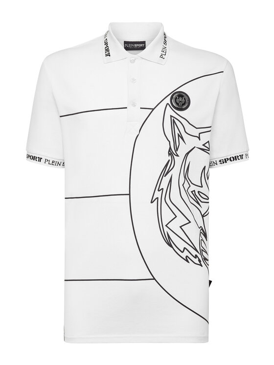 Plein Sport Plein Sport Polo 569 Biały Slim Fit