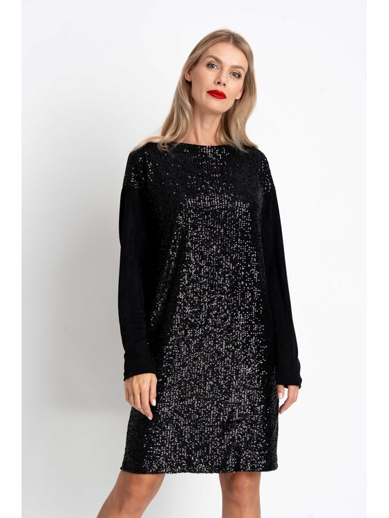 CLICK CLICK Φόρεμα Sukienka Stella Μαύρο Oversize