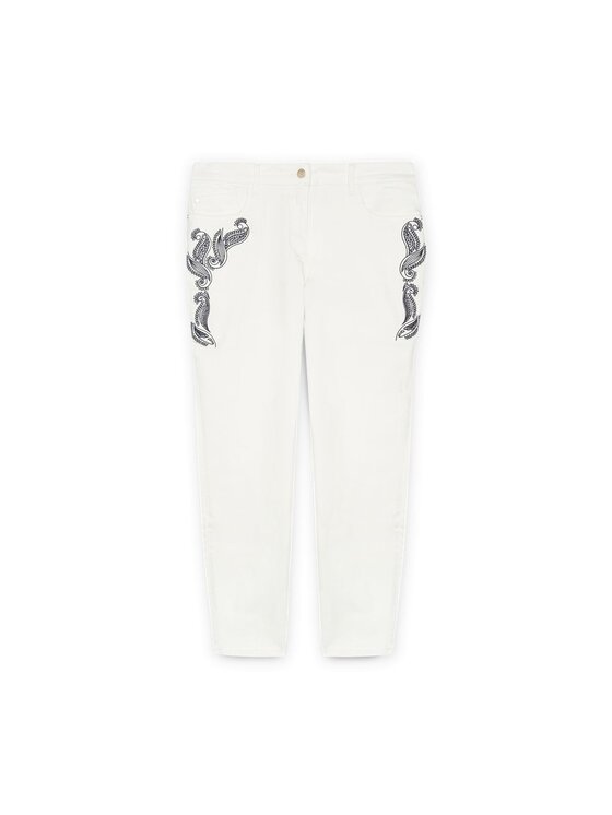 Fiorella Rubino Fiorella Rubino Pantaloni di tessuto P720T004861N011 Bianco Skin Fit