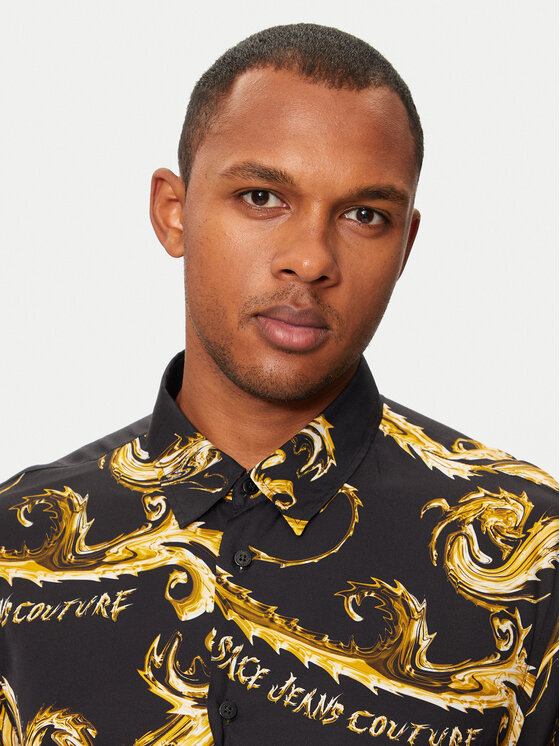 Versace Jeans Couture Versace Jeans Couture Πουκάμισο 77GAL2R0 Μαύρο Regular Fit