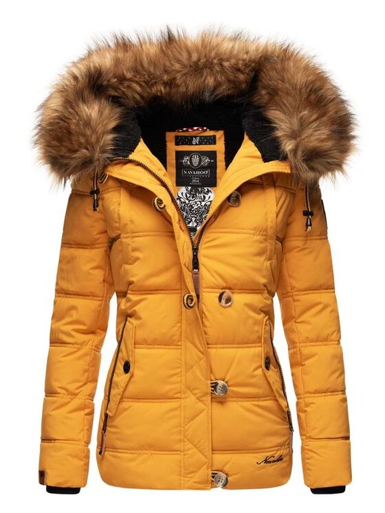 Navahoo Navahoo Kurtka zimowa Zoja Żółty Casual Fit