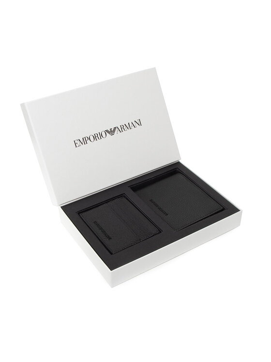 Emporio Armani Emporio Armani Комплект портфейл и калъф за карти Y4R378 Y068E 80001 Черен