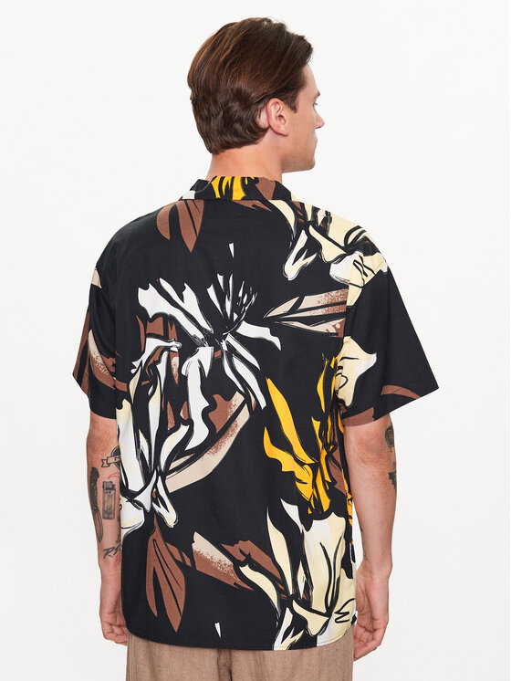 Camicia 12233544 Nero Relaxed Fit