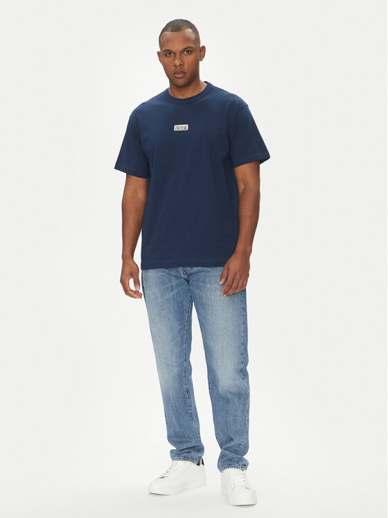 Versace Jeans Couture Versace Jeans Couture Póló 78GAHT08 Sötétkék Regular Fit
