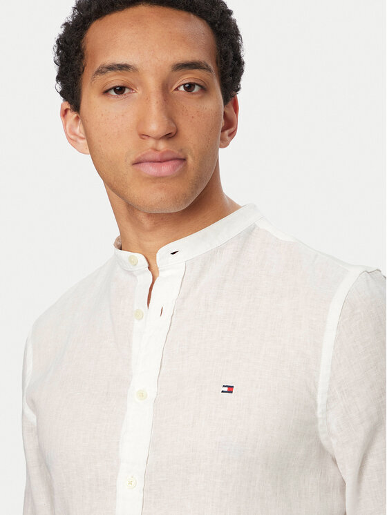 Tommy Hilfiger Tommy Hilfiger Košile MW0MW39271 Bílá Slim Fit