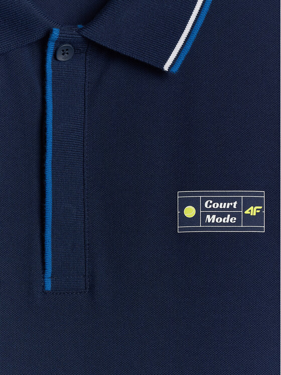 4F 4F Polo SETPOINT Granatowy Regular Fit