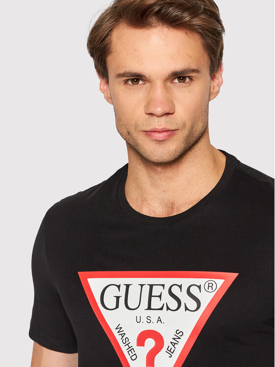 Guess Guess T-Shirt M2YI71 I3Z11 Μαύρο Slim Fit