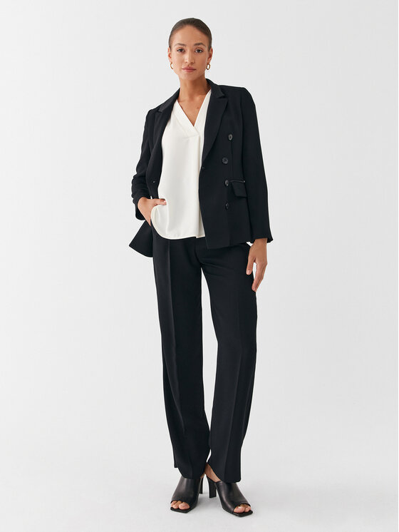 Marella Marella Spodnie materiałowe Natif 2331360733 Czarny Relaxed Fit