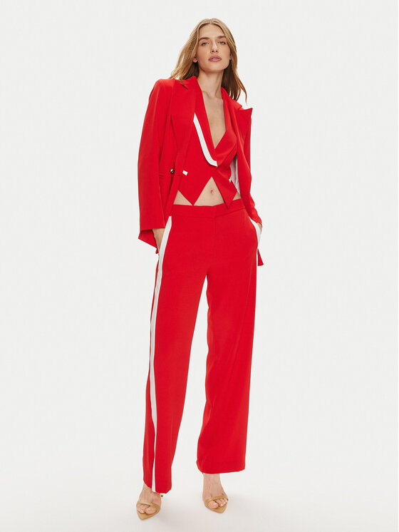 Maryley Maryley Marynarka 24EB212/04FI Czerwony Regular Fit