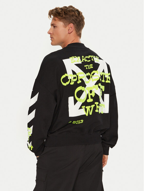 Off-White Off-White Bluza OMBA067S23FLE0011050 Czarny Regular Fit