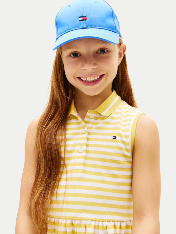 Tommy Hilfiger Tommy Hilfiger Vestito da giorno KG0KG08486 Giallo chiaro Regular Fit