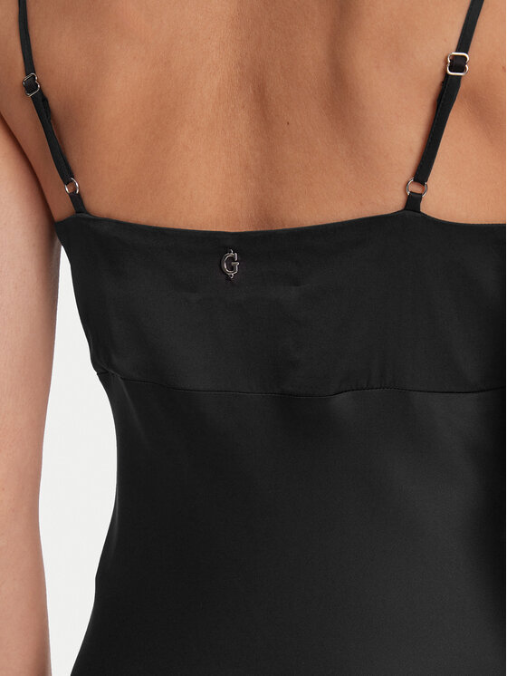 Guess Guess Vakarinė suknelė W5YK35 WHEZ2 Juoda Slim Fit