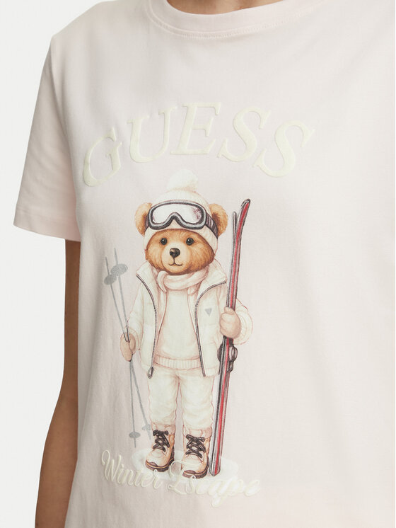 Guess Guess T-shirt V6BI19 K6749 Rosa chiaro Regular Fit