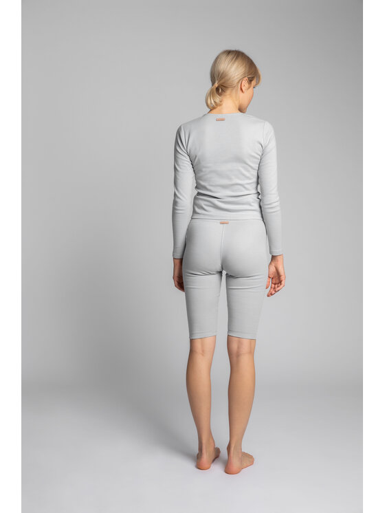 LaLupa LaLupa Bluzka LA038 Srebrny Comfortable Fit