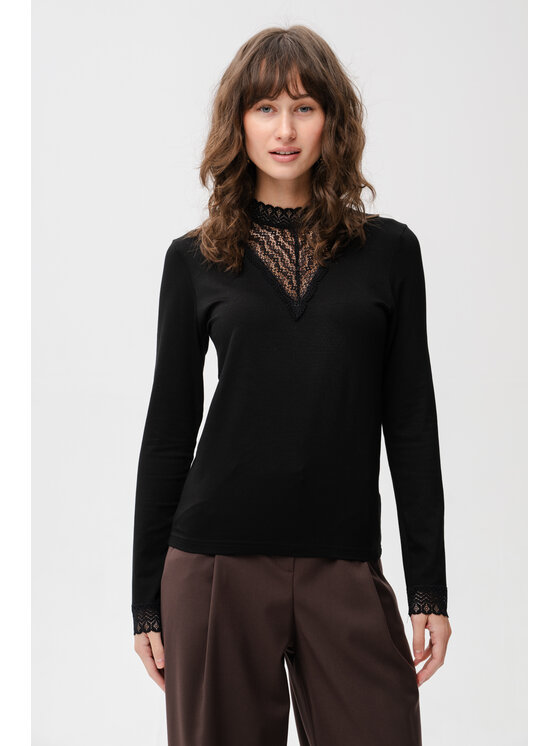 blue shadow blue shadow Bluzka Ana Czarny Regular Fit