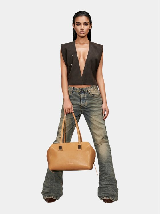 MADE BY SOCIETY MADE BY SOCIETY Spodnie materiałowe NOVA-GREY - P27232 Niebieski Basic Fit