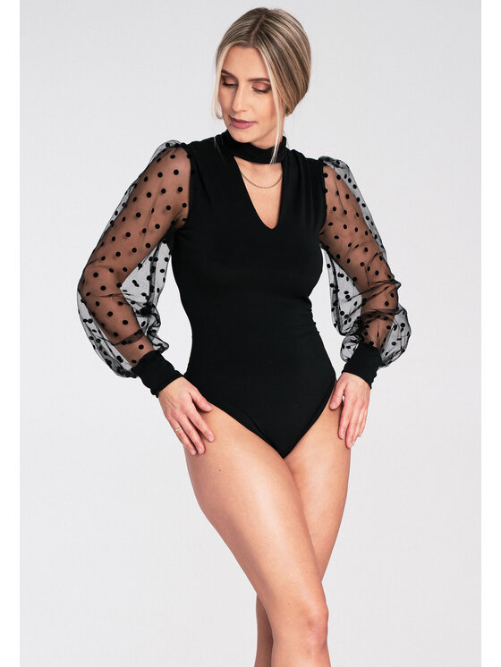 FIGL FIGL Body M1081 Černá Fitted Fit