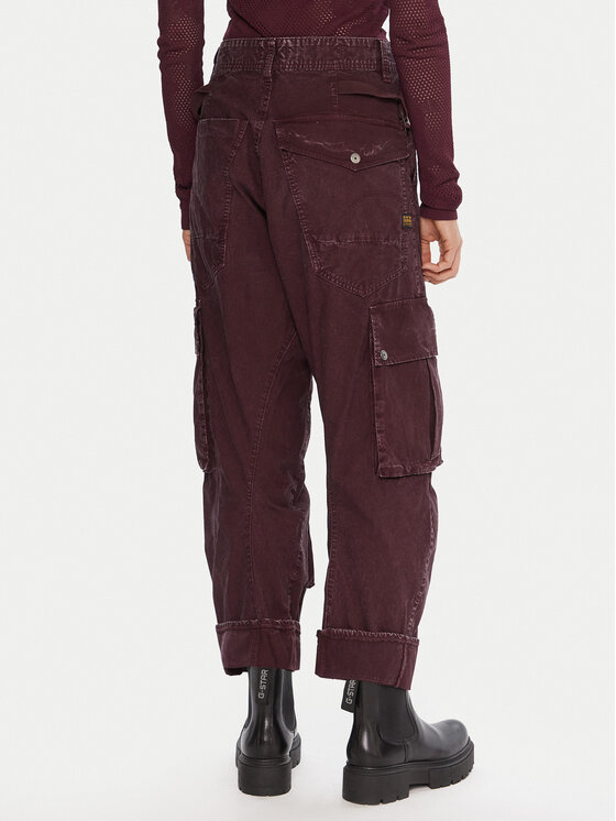 G-Star Raw G-Star Raw Medžiaginės kelnės Cargo 3D D27025-D388 Violetinė Boyfriend Fit