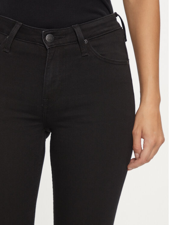 Lee Lee Jeansy L626AE47 Czarny Skinny Fit