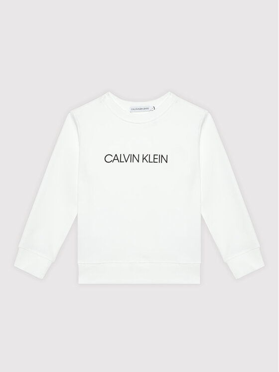 Calvin Klein Jeans Calvin Klein Jeans Majica dugih rukava Unisex Institutional Logo IU0IU00162 Bijela Regular Fit