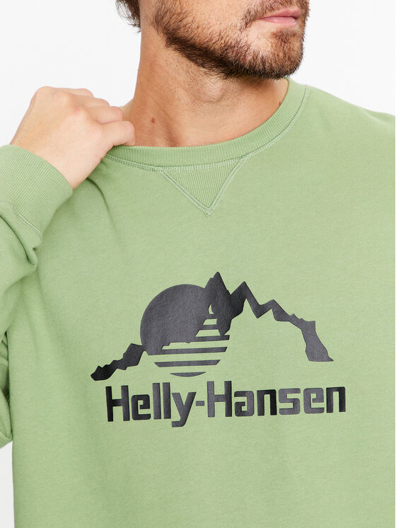 Helly Hansen Helly Hansen Світшот Yu Crew Sweater 2.0 53891 Зелений Regular Fit