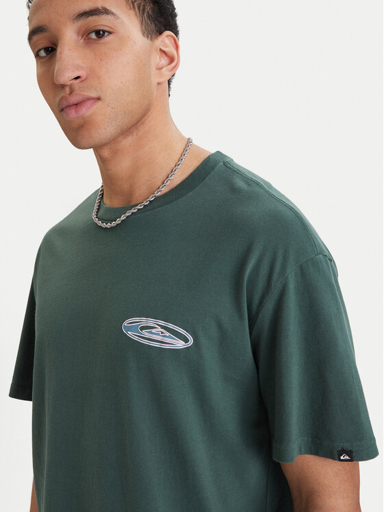 Quiksilver Quiksilver Tričko Quikglobe EQYZT08295 Zelená Comfort Fit