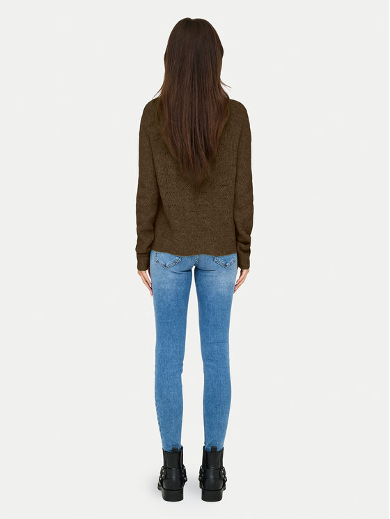 ONLY ONLY Πουλόβερ 15234745 Καφέ Regular Fit
