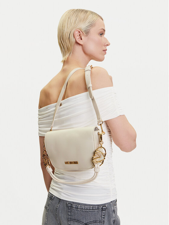 LOVE MOSCHINO LOVE MOSCHINO Дамска чанта JC4049PP1MLF0110 Кремав