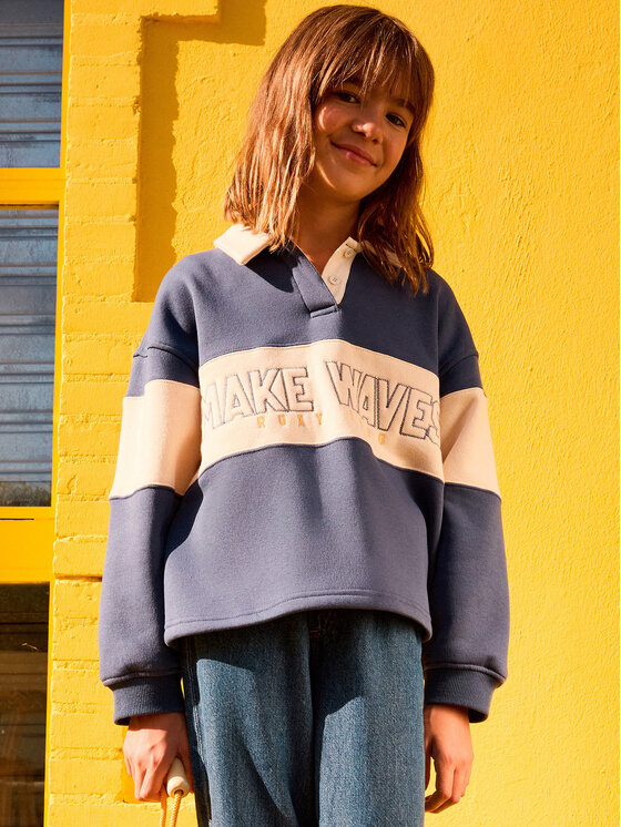 Roxy Bluza Iconic Waves ERGFT04025 Niebieski Boxy Fit