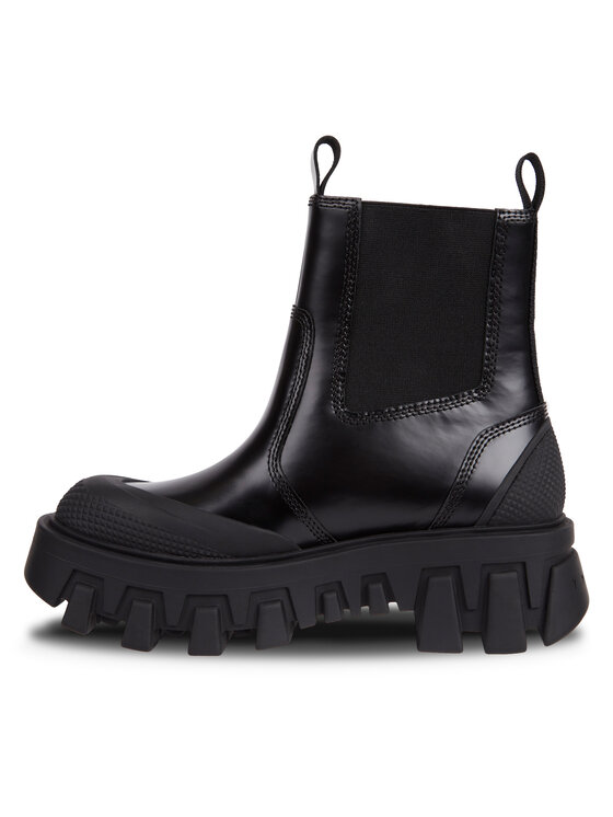 Tommy Jeans Tommy Jeans Боти тип челси Tjw Chunky Chelsea Mix Material EN0EN02375 Черен