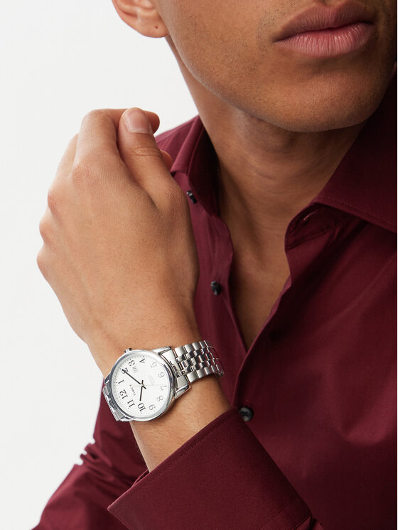 Timex Timex Ρολόι Easy Reader TW2V40000 Ασημί